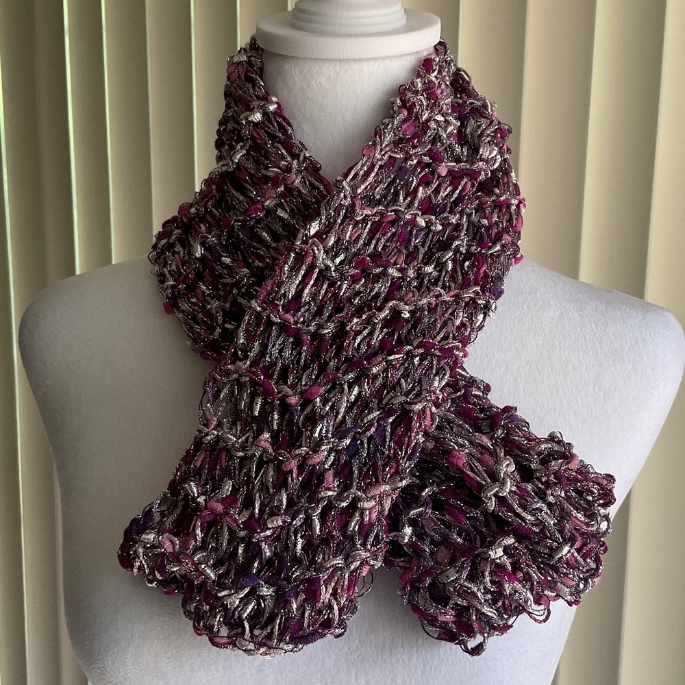 Hand knit Infinity Scarf - Picture 3 of 5